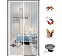 KZhanmy Mosquitera Puerta Magnetica, Adsorción Magnética Plegable Anti Mosquito Insecto Mosquitera, para Puertas de Salón Balcón Corredor.-White A|| 100x205cm(39x80inch)