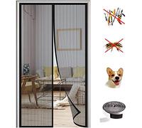 KZhanmy Mosquitera Puerta Magnetica, Adsorción Magnética Plegable Anti Mosquito Insecto Mosquitera, para Puertas de Salón Balcón Corredor.-Black A|| 85x180cm(33x70inch)