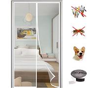 KZhanmy Mosquitera Puerta Magnetica, Adsorción Magnética Plegable Anti Mosquito Insecto Mosquitera, para Puertas de Salón Balcón Corredor.-White B|| 100x200cm(39x78inch)