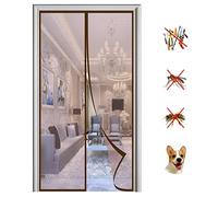 KZhanmy Mosquitera Puerta Magnetica, Adsorción Magnética Plegable Anti Mosquito Insecto Mosquitera, para Puertas de Salón Balcón Corredor.-Brown-B|| 80x205cm(31x80inch)