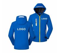 KZHPLXQ Chaqueta Impermeable Personalizada para Hombre y Mujer, con Capucha, para Otoño e Invierno, con Estampado De Logotipo, Informal, Resistente A La Intemperie Color1,M
