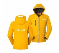 KZHPLXQ Chaqueta Impermeable Personalizada para Hombre y Mujer, con Capucha, para Otoño e Invierno, con Estampado De Logotipo, Informal, Resistente A La Intemperie Color4,XL