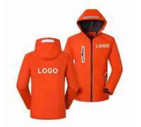 KZHPLXQ Chaqueta Impermeable Personalizada para Hombre y Mujer, con Capucha, para Otoño e Invierno, con Estampado De Logotipo, Informal, Resistente A La Intemperie Color2,XXL