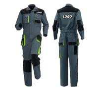 KZHPLXQ Mono De Trabajo Personalizado para Hombre, con Logotipo Personalizado y Múltiples Bolsillos, para Pintor, Taller y Trabajadores. Gold,XL