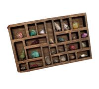 Kznifmk 1:12 Estante de Baratijas en Miniatura Estante de Cristal en Miniatura Casas de Muñecas Decoración en Miniatura Impresoras Bandeja en Miniatura