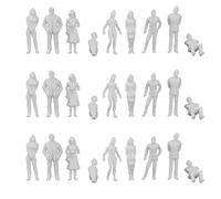 Kznifmk 1:50 Figuras Blancas Modelo Arquitectónico Modelo HO Una Escala Pueblos de Plástico, 30 Piezas