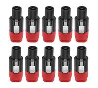 Kznifmk 10 Conectores de Altavoz NL4FC de 4, Conector Ohm, Adaptador de Cable de Audio para Altavoz, Bloqueo por, Accesorios de Conector Hembra Speakon de 4, B