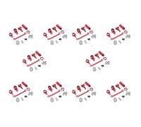Kznifmk 10 Juego de Embrague de DireccióN Servo Saver de DireccióN Piezas de ActualizacióN Completas para 144001 1/14 RC Car, Rojo 50 Piezas