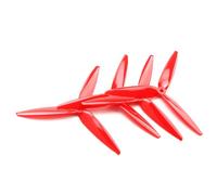 Kznifmk 10 Pares de Hélices de 7 Pulgadas, 7 X 4 X 3, Hélice de 3 Palas CCW + CW PC para Dron FPV RC de 7 y 8 Pulgadas, Color Rojo