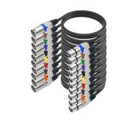 Kznifmk 10 Piezas Cable DMX512 XLR Cable de Audio Macho A Hembra Cable de 3 para Amplificador Mezclador de Micrófono 1,5 M