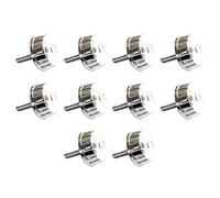 Kznifmk 10 Piezas de Accesorios de Pesca, Suministros para Aparejos, Piezas de de Balancín, Cubierta de Brazo de Balancín, Tuercas de Rueda de Caña de Mar, Plateado