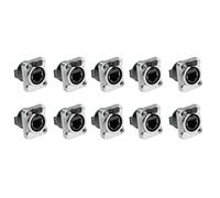 Kznifmk 10 Piezas Ethernet Rj45 Conector de Chasis NE8FDP Conector de Paso Ethernet IP65 A Prueba de Agua A