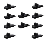 Kznifmk 10 Uds. Abrazadera de Cuerda para Toldo, Abrazadera para Lona, Clip para Lona, Tienda Reutilizable, Clip de Cocodrilo, Clip para Toldo de Tienda para Toldos, Camping, Negro