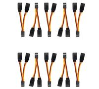 Kznifmk 10 Uds JR/Futaba Estilo Servo 1 Una 2 Y Arnés Cables Divisor Macho Una Hembra Cable de Extensión para Modelos RC 7 cm