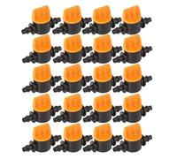 Kznifmk 100 Piezas Mini Válvula para Manguera de Riego de 4/7 mm Válvula de Control de Flujo de Agua con Púas Accesorios de Conector de Riego de Jardín