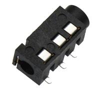 Kznifmk 100 Piezas PJ320D 3,5 mm Conector de Audio para Auriculares 3/4 Interfaz de Audio Dip/SMD