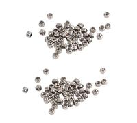 Kznifmk 100Pcs Tuercas de Bloqueo Hexagonales de Inserción de Nylon Autobloqueantes Chapadas en Zinc M2