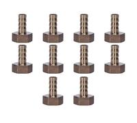 Kznifmk 10X Conexión de Latón Dorado Manguera de 10 mm Barb 1/2 Pulgada NPT Rosca Hembra Conector Recto