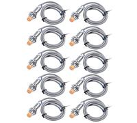 Kznifmk 10X DC6-36V 300MA NPN NO 3-Alambres 4mm Tubular Interruptor del Sensor de Proximidad Inductivo LJ12A3-4-Z-BX