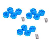 Kznifmk 12 Piezas Hexagonal Combiner Wheel Rim Hex 7mm Upgrade 12mm Adaptador de Metal para 1/18 A949 A959 A969 A979 K929 Neumáticos 1/10