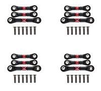 Kznifmk 12 Uds Varilla de Enlace de Dirección Varilla Servo para TT-02 TT-02T TT02 TT02T 1/10 Piezas de Actualización de Coche RC Accesorios, Rojo