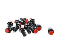 Kznifmk 12 x Interruptor de boton pulsador APAGADO-ENCENDIDO traba de bloqueo de de coche