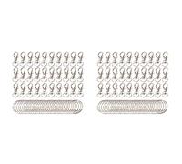 Kznifmk 120 Piezas de Clip para Cerraduras Giratorias de Seguridad para Cordón con Llaveros Divididos (Plateado)