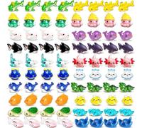 Kznifmk 120 Piezas de Resina Figuras de Animales del Océano Adornos Miniatura de Animales del Océano Mini Figuras de Resina Adornos de Acuario