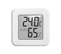 Kznifmk 1207 Mini Medidor Electrónico de Temperatura y Humedad Termómetro para Automóvil con Pantalla de Cara Sonriente Termómetro Interior para el Hogar