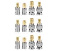 Kznifmk 12Pcs BNC una SMA Tipo Macho Hembra Conector Adaptador Kit Convertidor de Prueba Conjunto