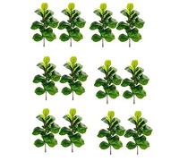 Kznifmk 12X Plantas Artificiales Violín Hoja Higuera Ficus Lyrata Falo árbol Falso Verde Arbustos Verdor para Jardín Porche Caja de Ventana Decoración
