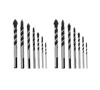 Kznifmk 14X Juego de Broca Taladro de Carburo de Tungsteno para Azulejo de CeráMica, Concreto (3 4 5 6 8 10 12mm)