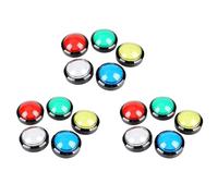 Kznifmk 15 Botones de Arcade, de 60 mm BotóN Pulsador LED de 2,36 Pulgadas con Microinterruptor para Consola de Videojuegos de MáQuina Arcade