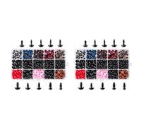 Kznifmk 1504 Piezas Ojos y Narices de Seguridad para Amigurumi Ojos de Ganchillo Rellenos con Arandelas Ojos de MuñEca Artesanales para Oso de Peluche Amigurumi