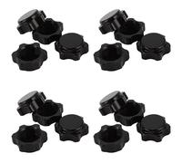 Kznifmk 16 Piezas de Aluminio, Cubierta de Cubo de Rueda, Cubierta Antipolvo, Tuerca Hexagonal de 17 mm para Coche RC 1/8, Negro