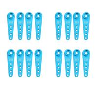 Kznifmk 16PCS 37Mm 25T Cuerda de Brazo Servo de DireccióN de ExtensióN de Metal para Piezas de Oruga de Coche RC, Azul