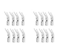 Kznifmk 16PCS HiFi Banana y Spade y Chapado en Cobre Puro Tornillo Tenedor HiFi Altavoz Conector de Pala Enchufes-Plata