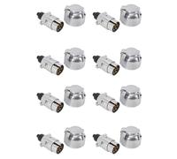Kznifmk 16X Trailer Accesorios- Enchufe para Remolque de 7 Clavijas Enchufes de 12 V RV Remolques de Remolque Remolques de Metal de 7 Conectores