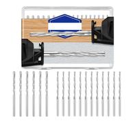 Kznifmk 18 Piezas De Brocas Para Paneles De Yeso, Brocas Para Cortar Madera De 1/8 De Pulgada, Juego De Brocas Para Cortar Con Punta Piloto, Acero De Alta Velocidad M2
