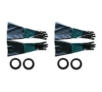 Kznifmk 2 Par de Guantes de Chorro de de Goma Duradera de 60 cm de Trabajo Pesado Guantes de Chorro de