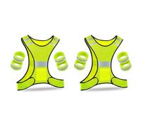 Kznifmk 2 Piezas Chaleco Reflector - Chaleco de Bicicleta de Alta Visibilidad con Ajustable Y 8 Reflectores para Correr