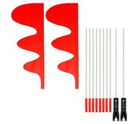 Kznifmk 2 Seguridad para Bicicletas, Bandera para Bicicletas para Niños, Bandera para Remolque Bicicleta, Bandera Ajustable con Forma de Dinosaurio 6 Pies con Postes