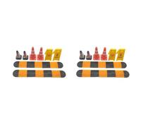 Kznifmk 2 Uds. 1:18 Cinturón de Desaceleración de Simulación/Bache de Velocidad/Accesorios de Escena de Joroba de Velocidad 1/18 Modelo de Coche Estacionamiento Subterráneo