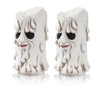 Kznifmk 2 Velas Sin Llama para Halloween, Lámpara de Terror, Fantasma Espeluznante, Vela Sin Llama, Fiesta de Halloween, Decoración Interior y Exterior