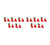 Kznifmk 20 Piezas CalcetíN NavideñO Bolsa de Regalos una Granel DecoracióN para Chimenea CalcetíN Colgantes DecoracióN de Colgantes 14X6.3 Pulgadas Rojo