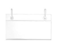 Kznifmk 200 Portaetiquetas para Estante de Alambre, Portaetiquetas de Precio Transparente de 4 Pulgadas X 2,3 Pulgadas para Estanterías de Alambre de Plástico