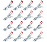 Kznifmk 20332-P2 Abrazadera de Palanca con Pestillo de AccióN de TraccióN 4001 - Capacidad de SujecióN de 220 Lb con Manejar de Vinilo Rojo, Paquete de 16