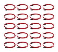 Kznifmk 20piezas 50cm 3.0 III Sata3 7Pin Cable de Datos Cables Ssd 6Gb/S Cable de Datos de Disco Duro HDD con de Nylon Versión Superior (Rojo)