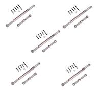 Kznifmk 20X Varilla de DireccióN RC Mecanizado CNC Juego de Varillas de ConexióN de DireccióN de AleacióN de Aluminio para 1608T CamióN RC Juego de Varillas de DireccióN RC, Gris