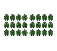 Kznifmk 24X Hojas de Palmeras Tropicales Artificiales DecoracióN de Fiesta en la Jungla Animal Verano Boda Hawaiana DecoracióN de Mesa para el Hogar M